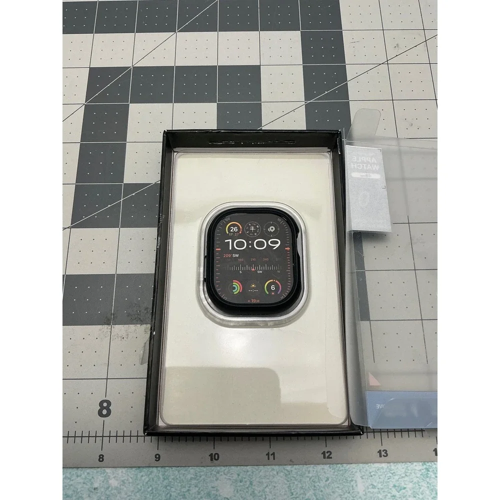 Mageasy Skin Apple Watch Protective Case 49mm Black TPU Shockproof Ultra Ultra 2